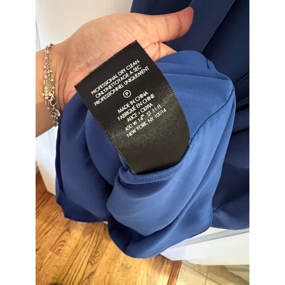 alice + olivia Cassidy sleeveless silk dress in Blue Size XS✨ - Picture 7 of 11